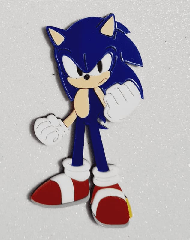 Sonic Personagens – Aplique Acrílico Colorido