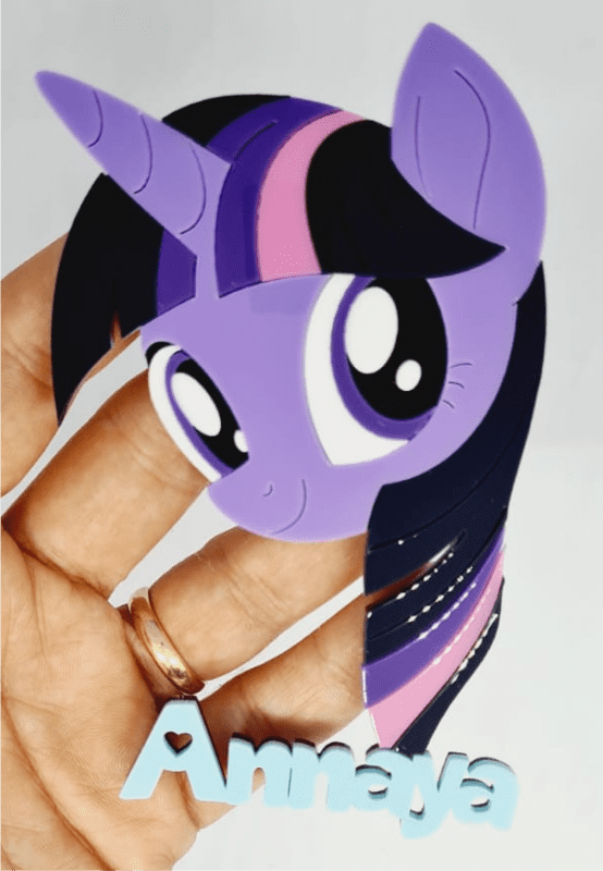 Aplique Twilight Sparkle com nome – My little pony – KiEncanto