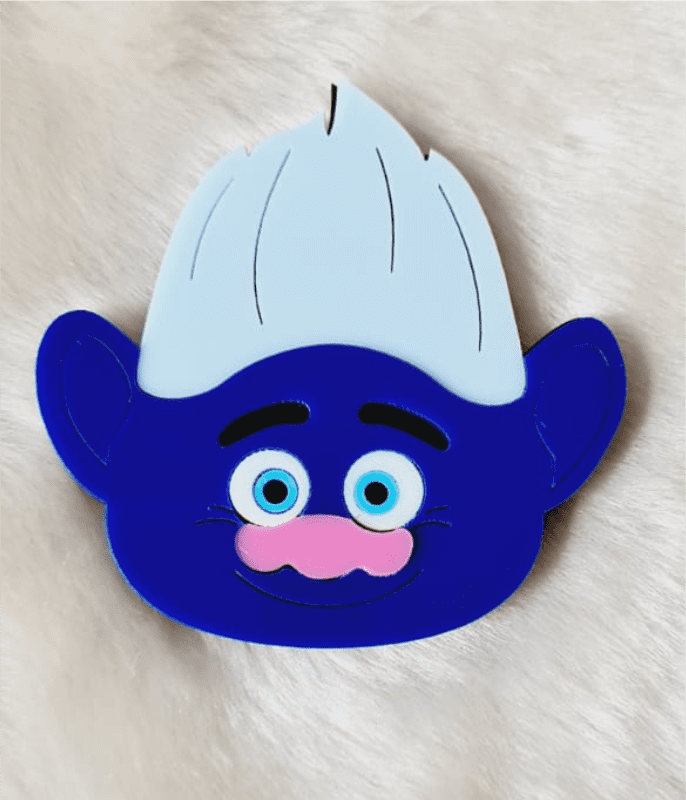 Cabeça Biggie – Trolls ( – KiEncanto apliques de luxo